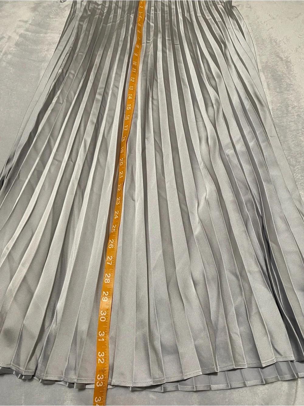 J. Crew Silver Pleated A-Line Midi Skirt size M